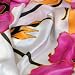 Square Silk Fashion Scarf -- Summer Blossoms -- 100% Silk Fashion Scarf Wrap Image #4