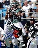 Asante Samuel Signed Philadelphia Eagles 8x10 Interception Vs Steve Smith W/coa