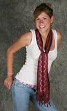 10 X 66 Solid Embroidered Rayon Scarf - Rose