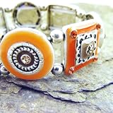 Bracelet of 'french touch' Esmeralda orange.