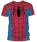51uNFEcQlBL. SL160  Spider Man Tie Dye Costume Mens T shirt, Red & Blue