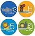 Lucy Darling Shop Monthly Baby Stickers - Baby Boy - Zoo Animals - Months 13-24