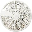 Nail Art MoYou Mix sized Silver Moon Round rhinetone Pack of 1000, Crystal Premium Quality Gemstones, beauty accessory for women nails, fun and easy to apply with top coat or nail glue
