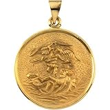 18K Yellow Gold St. Michael Medal - 24.50mm