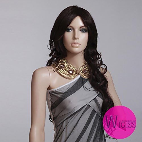 Wigiss 2014 New Style Charming Long Curly Wave Women Wig Hair High Quality Fashion Ladies Wig Dark Brown #2T33