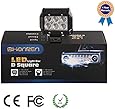 SHANREN DSquare 18w 1260lm 6 Cree XBD Flood Led Work Light Bar Off-road SUV Boat 4x4 Jeep Lamp 4wd(Park of 2)