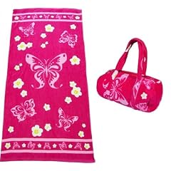 Capelli New York Strandset Tuch/Tasche, pink combo