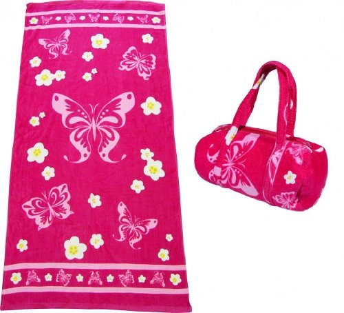 Capelli New York Strandset Tuch/Tasche, pink combo