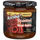 Arriba Fire Roasted Mexican Red Salsa Medium 16 Ounce Jars Pack of 3 by 