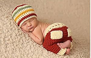 Jastore® Photography Prop Baby Lovely Crochet Knitted Costume Hat Pants