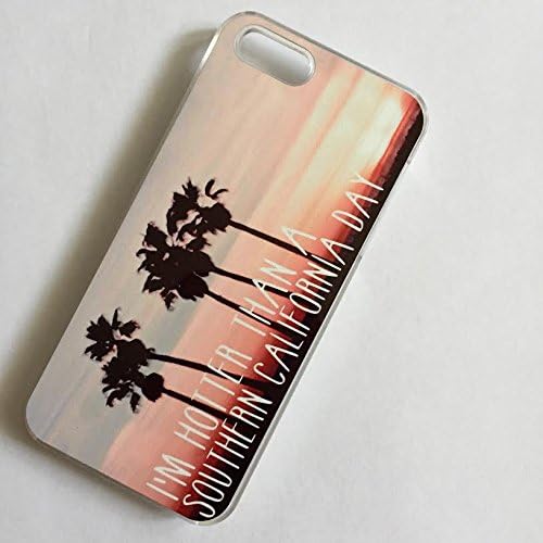 CLEAR Phone Case for iPhone 6 Plus / 6+ MAROON SKY &amp; 5 PALM TREES