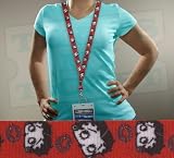 Betty Boop Lanyard with Ticket Holder - Red - Keychain