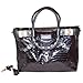 Brigitte Black Shiny Patent Mock Crocodile Laptop Purse by Kerri Mack