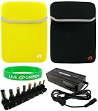 51uNbvIOc3L. SL160  HP 2140 Mini Netbook 10.1 inch Logo Reversible Neorpene Sleeve Case with Universal Wall Charger