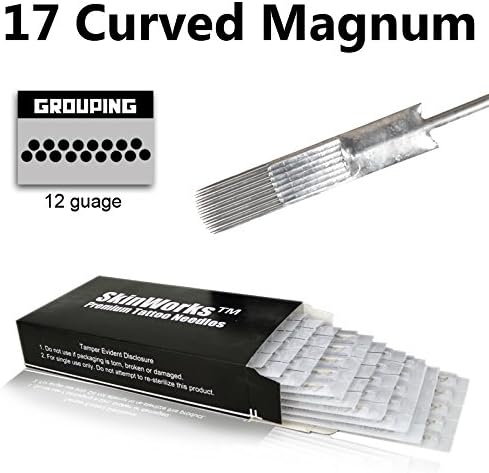 SkinWorks® Tattoo Needles Curved Magnum Needles 50 Pack New in Box - 7/9/11/13/15/17CM (17CM)