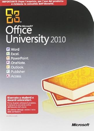 Microsoft Office University 2010 (include Service Pack 1 - 1 Licenza - Italiano)