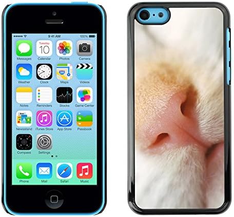 MOVEWAY Smartphone Case Back Lovely Dog Picture Image Black Edge Cover For APPLE IPHONE 5C - cat nose shorthair cute kitten snout