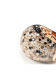 18kt Yellow Gold Diamond Pave Dome Ring Designer Jewelry