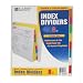 C-Line Colored Tab Paper Index Dividers, Multi-color, 8-Tabs, Fits Standard 3-Ring Binder (05380)