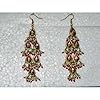 Gift Idea- Red Green Silver Finish Dangling Earrings Set India Fashion Jewelry