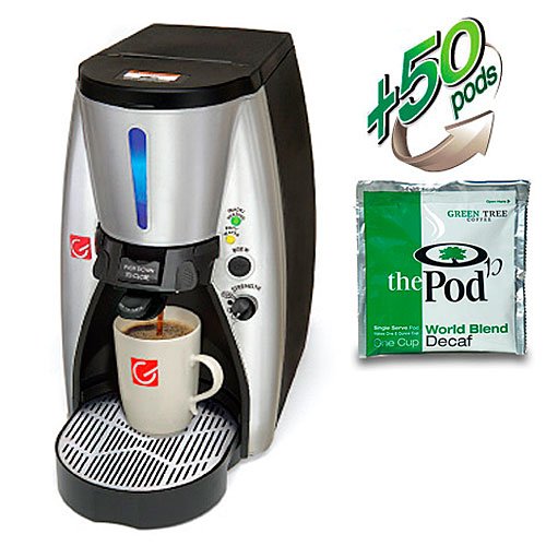 Grindmaster OPOD PrecisionBrewTM Single Cup Coffee / Tea Brewing System (includes 50 World Blend Decaf Pods)