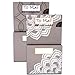 Mead Organizher Hanging Magnetic Storage Pockets, Small, 6 x 10 Inches, Gray with Floral Accents (98048)
