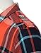 JJ Perfection Womens Plaid Herringbone Button Down Chest Pocket Collar Shirt