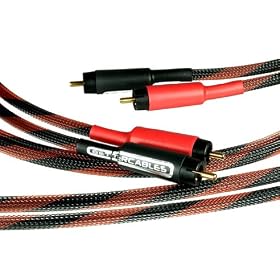 Audio Cables - Stereo Pair 2 meter (6.56 foot) Silver Serpent II with Bullet Plug RCAs by Better Cables
