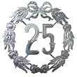 Jubil�umskranz "25", silber