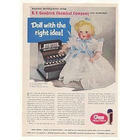 1952 Magic-Flesh Doll B F Goodrich Geon Paste Resin Print Ad