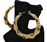 Allover Iced Out Basketball Wives POParazzi Earrings 2022 Gold Multi 88mm