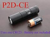 Fenix P2D-CE Black (Cree Edition), SuperBright 1XCR123A LED Flashlight (6 Output levels) - 135 Lumens, tail switch