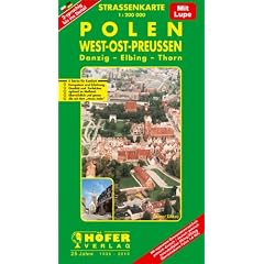 H�fer Stra�enkarten, Polen, West-Ost-Preu�en: Danzig, Elbing, Thorn. Mit integrierter Lupe und separatem Ortsnamenverzeichnis und Innenstadtplan von Elbing. (PL 011)