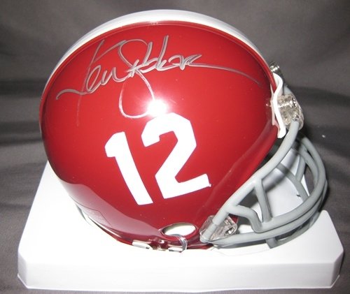 Ken Stabler Alabama Crimson Tide NCAA Hand Signed Mini Football Helmet