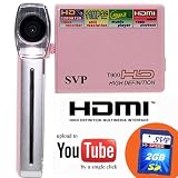 Pocket Video Camera SVP T900Pink HD 720p Ultra Slim DIGITAL CAMCORDER+CAMERA+MP3/MP4 w/ 270 degree flip LCD + HDMI out cable