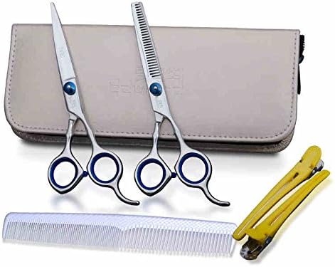Bangs Hair Scissor Thin Flat Cut Cutting Teeth Barber Scissors Combination Set Hairdressing Scissors Tool Kit