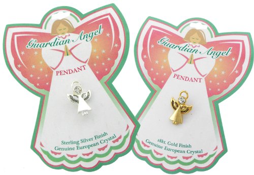 Guardian Angel Crystal Tac Pin w/ Card