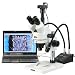 AmScope 3.5X-225X Digital Zoom Stereo Microscope w Gooseneck LED Lights + 8MP USB Camera