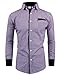 TAM Ware Men's Premium Slim Fit Checkered Plaid Cotton Long Sleeve Shirt
