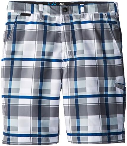 Fox Head Big Boys' Hydroessex Plaid Hybrid Short, White, 27