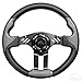 RHOX Aviator 5 Golf Cart Steering Wheel (Carbon Fiber Grip/Black Spokes)