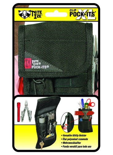 Nite Ize NPXL-03-01 Clip Pock-Its XL Utility Holster, Black