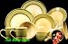 16 pc Dinnerware Set, Dinnerset Brown Green Retreat