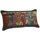 Laurel Burch 13-inch by 24-inch Wild Cats Oblong Pillow