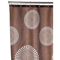 Carnation Home Fashions Hanover Fabric Shower Curtain, Brown