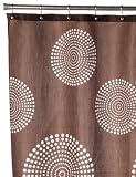 51uOQhKwl9L. SL160  Carnation Home Fashions Hanover Fabric Shower Curtain, Brown