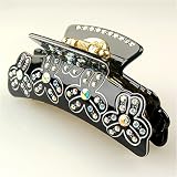Veronique Black - Cubitas Bellini Collection (Hair Jewelry, Swarovski Crystals, Claw Clip)