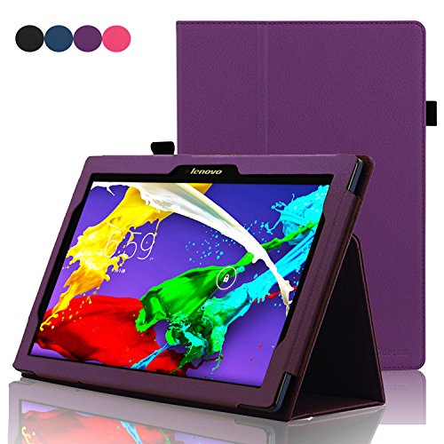 ACdream Lenovo Tab 2 A10 & Lenovo Tab3 10 Business Case, Stand Leather Cover Case for Lenovo Tab 2 A10-70 & Lenovo Tab3 10 Business Case with auto wake sleep feature, Dark Purple