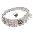Silver Anklet Bracelet Toe Ring Pair 175 gms.10.25 inches (anklts521)