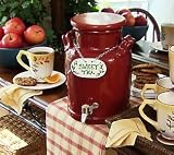 Barn Red Beverage Dispenser Counter top with spigot 1.25 gallon
